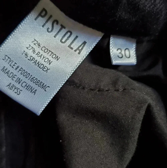 Pistola Flare Crop Black Jeans Size 30 - Picture 5 of 6